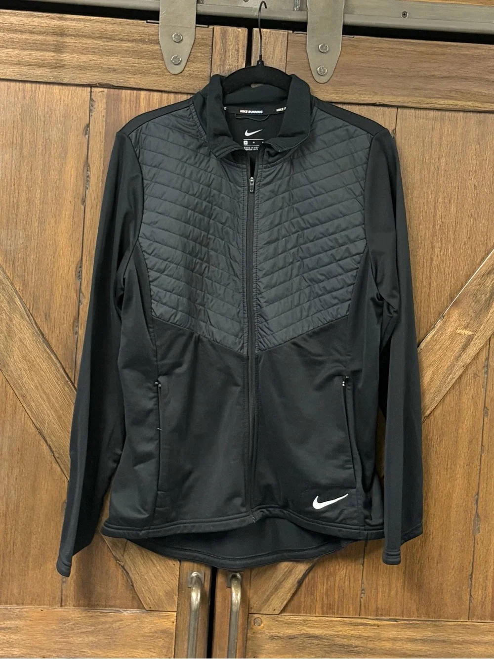Nike Essential Filled Lightweight Running Athletic Jacket Black Size Medium